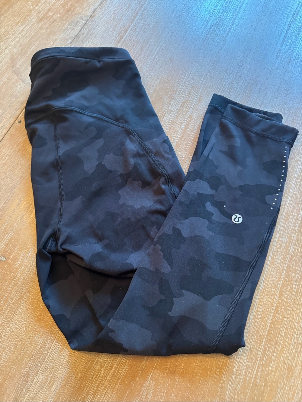 lululemon athletica Women’s Black Camo Leggings size 4